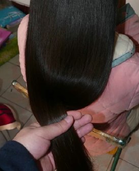 剪去90后少妇顺滑头发-戈壁落日198#