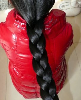 剪去红衣女子的粗黑大辫-戈壁落日201#