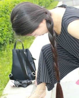 高个妹子剪去65CM长发-ZY201#