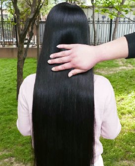 姑娘的极品长发可惜剪了-戈壁落日222#