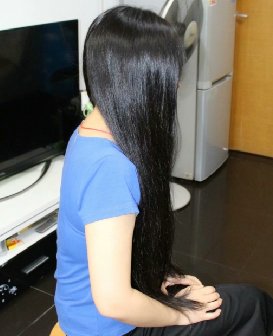 剪去性感少妇70公分秀发-发之美424#