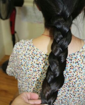 剪碎衣姑娘粗黑辫子-上帝之手866#