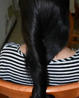 剪下一把柔软细丝弹性秀发-戈壁落日243#