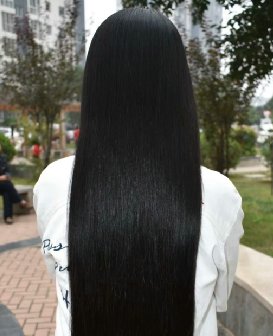 小区边剪去女子的齐腰黑发-戈壁落日255#