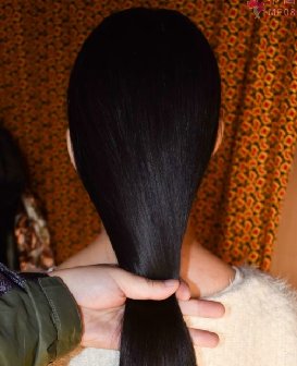 大二女生天然顺发剪短碎发-戈壁落日258#