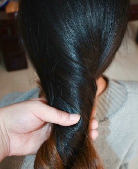 美女丰厚彩发剪短发-戈壁落日260#