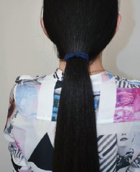 剪去姑娘上下整齐无烫染秀发-戈壁落日283#