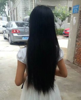 剪去可爱小女孩45厘米细丝秀发-海浪1675#