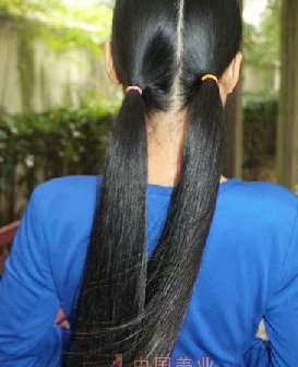 剪去苗条女郎可爱扎辫-上帝之手926#