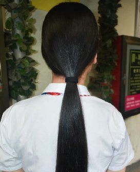 剪下超市收银女孩60cm秀发-戈壁落日296#