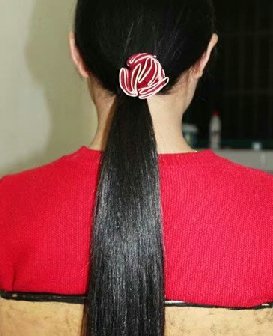 剪去红衣妹子的细顺长发-上帝之手993#