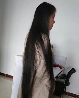 剪去外企女白领95公分细软长发-狠狠爱李2158#