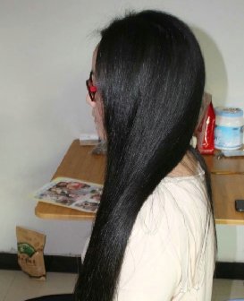 剪去眼镜少妇70公分秀发-发之美466#