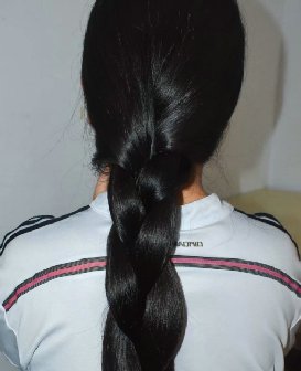 一刀剪去姑娘的浓密长发-戈壁落日308#