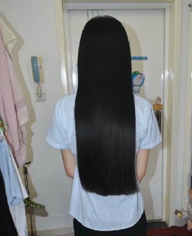 剪下长腿美女的黑直长发-戈壁落日314#