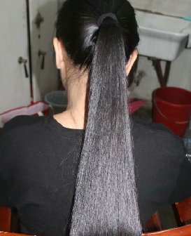 剪去女子的及膝长发-上帝之手1250#