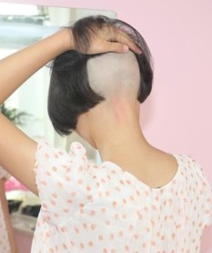 妹子的后空高脚BOB剃得有点高-芳飞1263#