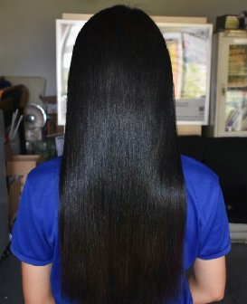 剪苗条妹子的黑亮肩发-戈壁落日330#