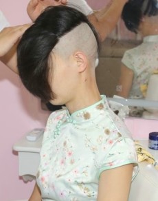 旗袍大婶也剪后空时尚BOB-芳飞1282#