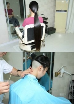 长发时尚女孩剪后空波波-芳飞1298#