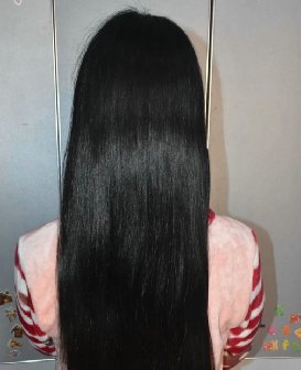 剪93年的美女80公分自然秀发-戈壁落日349#