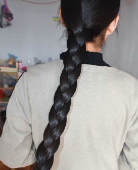 剪去红衣女子的过臀长发-戈壁落日355#