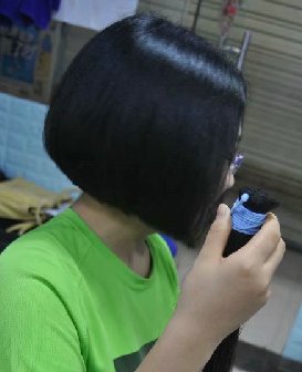 幼儿园长发女老师剪BOB发型-huang373#