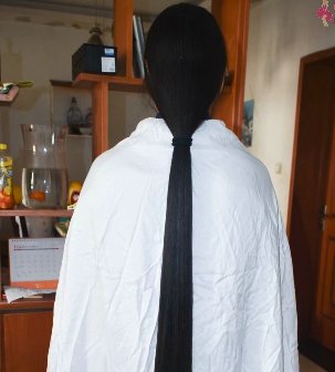 上门去剪这把一米多长超长秀发-戈壁落日359#