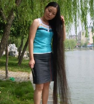 安徽合肥长丰长发女张蓉1.9米长发回顾