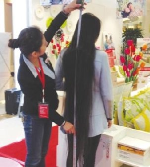 江西吉安长发女朱文娟1.5米长发回顾