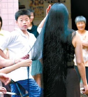 广东广州长发女杨征1.7米长发回顾