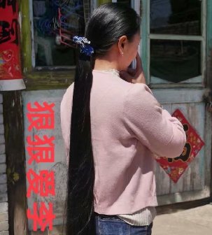 剪去乡村少妇1.4米及地长发-狠狠爱李3514#