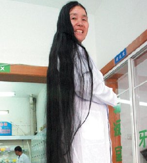 黑龙江双鸭山长发女黄凤云2.1米长发回顾