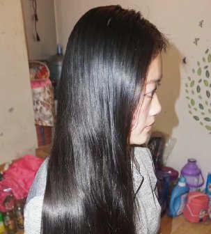 一刀剪去大眼美女73公分乌黑秀发-狠狠爱李3737#