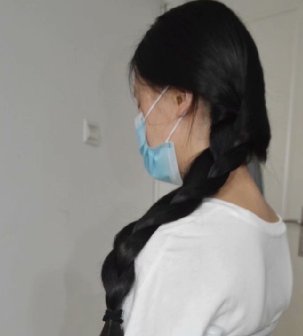 剪去清爽美女75公分光洁顺滑长发-狠狠爱李3881#