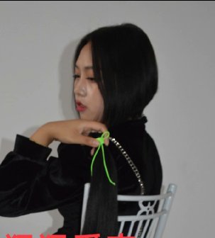 一刀剪去高颜值美女60公分细顺长发-狠狠爱李3967#