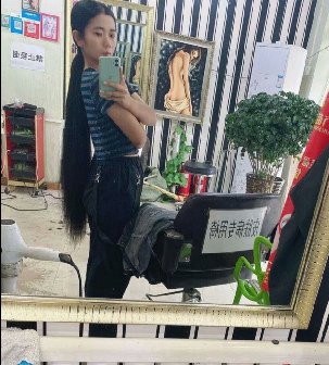 发廊剪去小妹子88公分及腿长发-狠狠爱李3969#