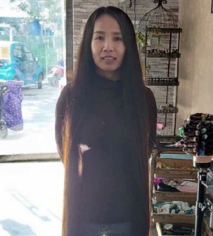 发廊剪去美女88公分丰厚顺直彩发-狠狠爱李4004#