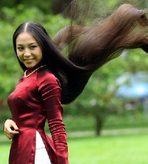越南长发女Ha Phuong Thu 1.75米长发图片35张回顾