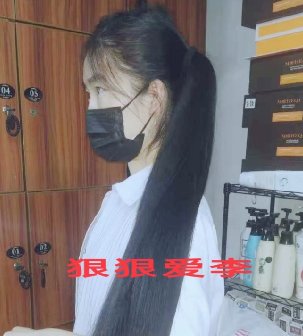 剪去漂亮小护士75公分顺滑长发-狠狠爱李4515#