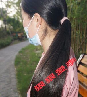 户外剪去美女58公分顺滑秀发-狠狠爱李4535#