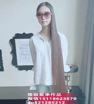 剪去女大学生1.5米极顺精品长发-狠狠爱李4591#