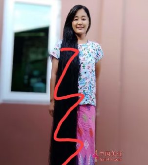补充缅甸长发女Yoonmi Mizaw及地长发图片18张