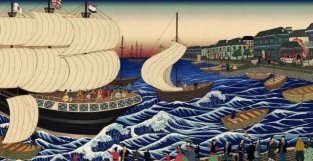 鸦片战争后中国逐渐沦为半殖民地，其实日本当时也遭西方列强侵略