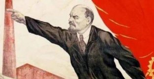 苏联老版宣传画 宣传画里的列宁