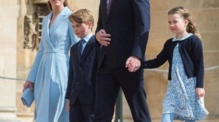 凯特王妃和威廉王子一同出席活动，首次带儿女参加年度复活节礼拜