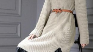 秋冬季节流行针织裙，掌握正确穿搭思路，有气质又优雅！