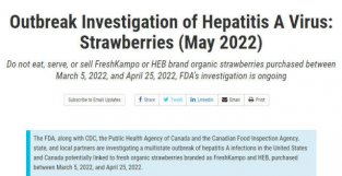 有机草莓在美加多地导致甲肝？FDA：正在调查