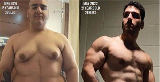从340斤的胖子到220斤的肌肉型男，6年时间，疯狂转变