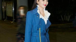 刘涛身穿深蓝SE大衣，气质与时尚的完美平衡